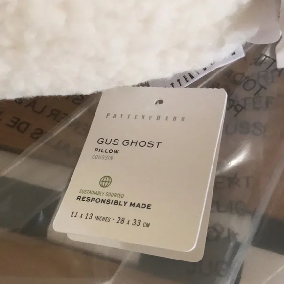 Pottery Barn Spooky and Cute Gus The Ghoulish Ghost Cuddle Decorative Pi… - Picture 8 of 16